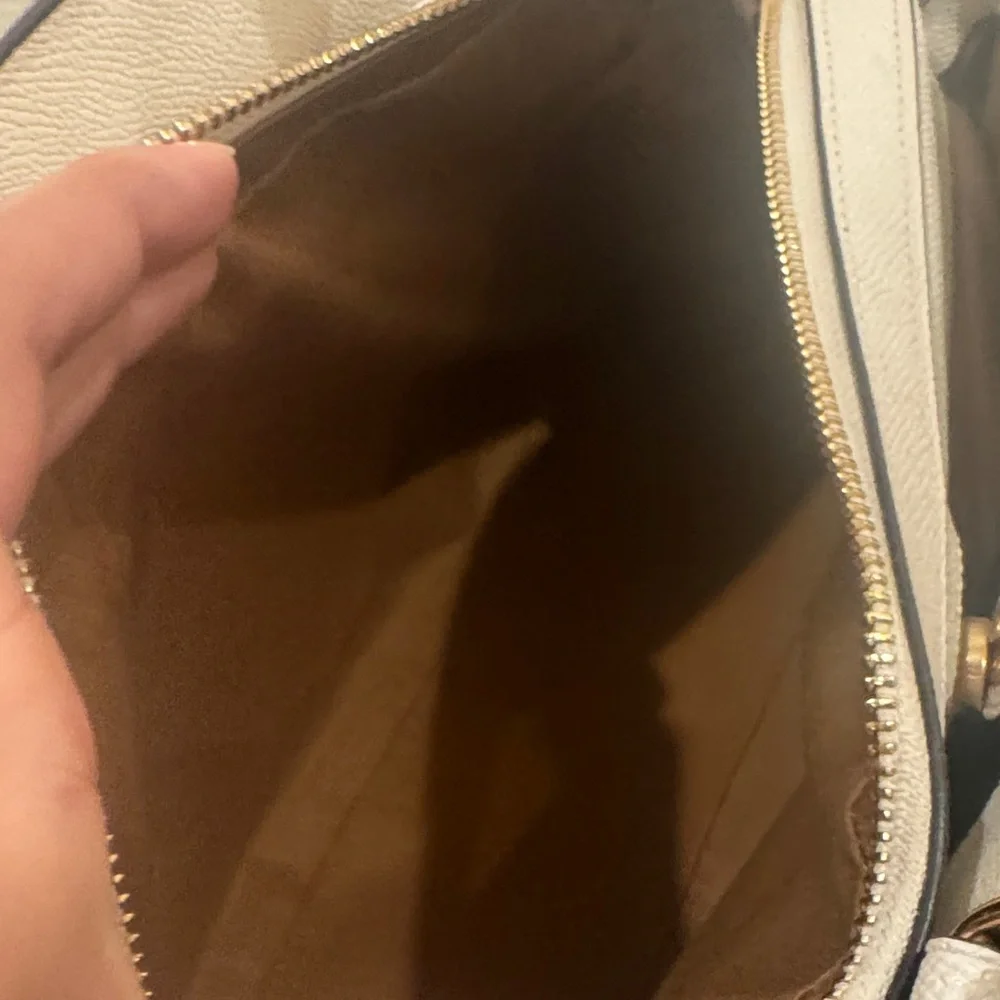 Coach Pebbled Leather Satchel - Ivory